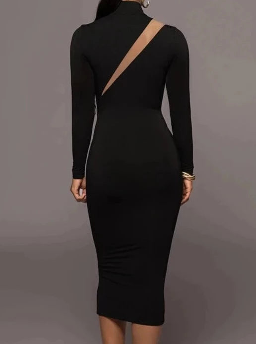 Elegant Long Sleeve Bodycon Maxi Dress